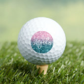 Balles De Golf Parties scintillant Ombre Turquoise rose clair bri (T-shirt Insitu)