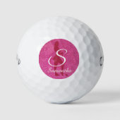 BALLES DE GOLF PARTIES SCINTILLANT ROSE DES DAMES (Devant)