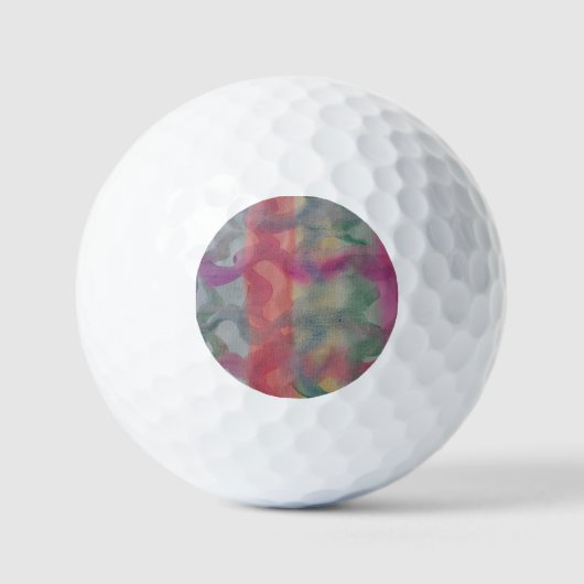 Balles De Golf Pastel Art Abstrait (Recto)