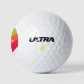 Balles De Golf Pastel Rainbow Nom personnalisé (Logo)