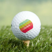 Balles De Golf Pastel Rainbow Nom personnalisé (T-shirt Insitu)