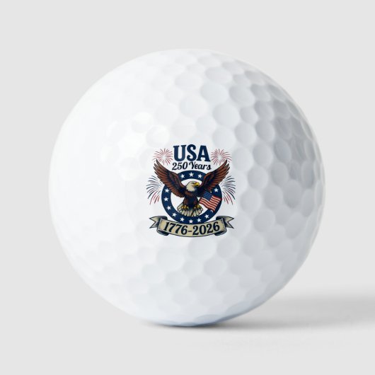 Balles De Golf Patriotic American Eagle 250 Years 1776-2026 (Recto)