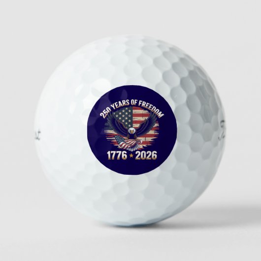 Balles De Golf Patriotic Eagle 250 Years of Freedom (Recto)