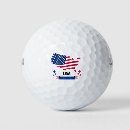 Balles De Golf Patriotic Golf Balls American flag (Devant)