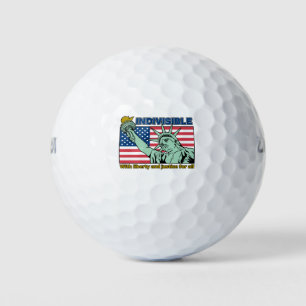 Balles De Golf Patriotique-indivisible-Liberté et Justice pour to