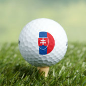 Balles De Golf pavillon de la Slovaquie (variante verticale) (T-shirt Insitu)