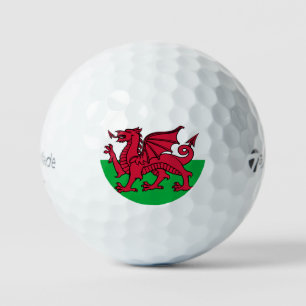 Balles De Golf Pays de Galles Drapeau Gallois Football Football S