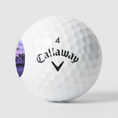 Balles De Golf Paysage Imaginaire violet (Logo)