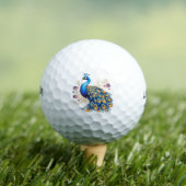 Balles De Golf Peacock Avec Fleurs Violettes (T-shirt Insitu)