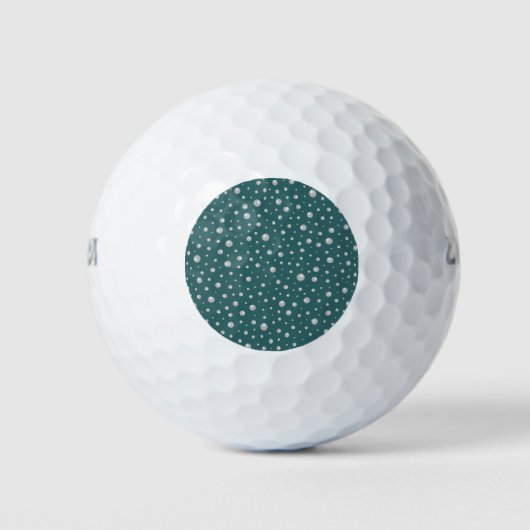 Balles De Golf Pearl Pattern on Transformative Teal Background (Devant)