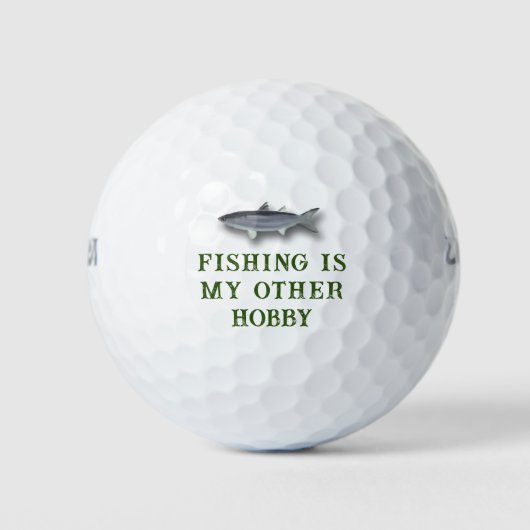 Balles De Golf Pêche Mon Autre Hobby Mullet Fish Golf Balls (Devant)