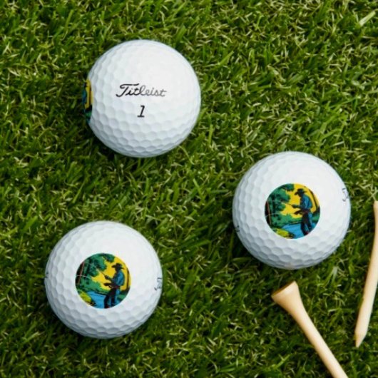 Balles De Golf Pêcheur sur la rive 