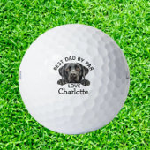 Balles De Golf Peeking Black Labrador Chiot Thème