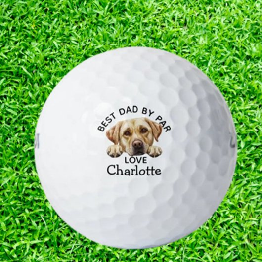 Balles De Golf Peeking Golden Labrador Puppy Thème