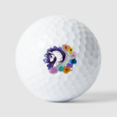 Balles De Golf Pegasus Noir Floral (Recto)