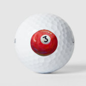Balles De Golf Peint 3 Motif de billard (Devant)