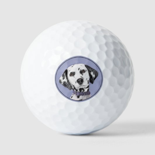 Balles De Golf Peinture Dalmatienne - Cute Original Chien Art (Recto)