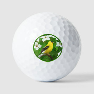 Balles De Golf Peinture de chardonneret - Art de chien original m