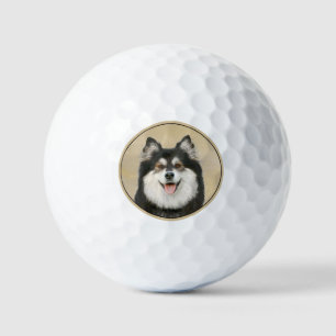 Balles De Golf Peinture de Lapphund finnois - Art original de chi