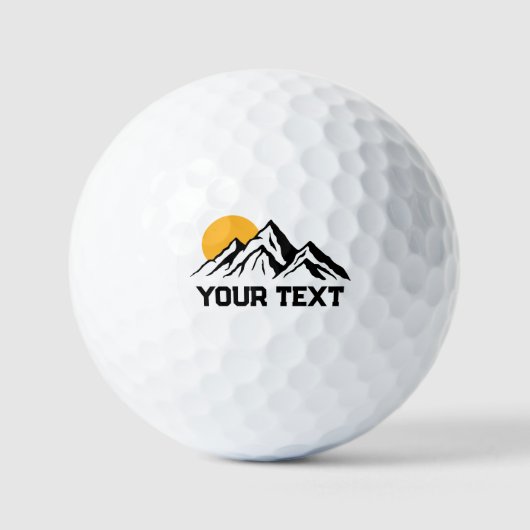 Balles De Golf Peinture de Montagne Personnalisée en Pleine Natur (Recto)