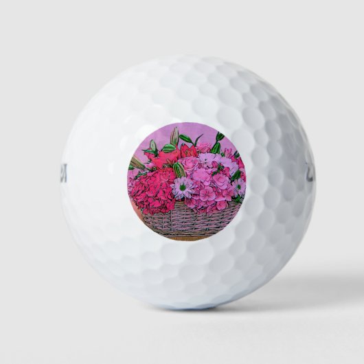 Balles De Golf Peinture de panier à fleurs (Devant)