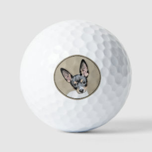 Balles De Golf Peinture de Rat Terrier - Art de chien original mi