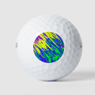 Balles De Golf Peinture de Spray Mardi Gras Bleu