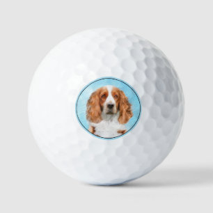 Balles De Golf Peinture de Welsh Springer Spaniel - Art canin ori