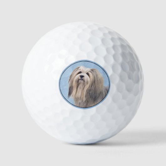 Balles De Golf Peinture Havanaise (Argent) - Cute Original Chien  (Recto)