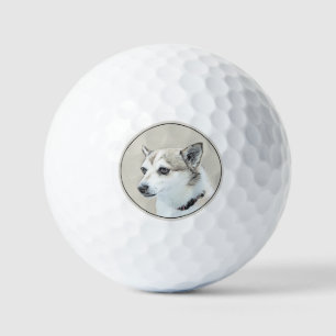 Balles De Golf Peinture norvégienne Lundehund - Art original chie