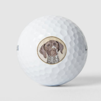 Balles De Golf Peinture pointeur germanique à pois court - Chien