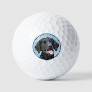 Balles De Golf Peinture Retriever recouverte de boue - Art Chien