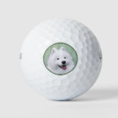 Balles De Golf Peinture Samoyed - Cute Original Chien Art (Devant)
