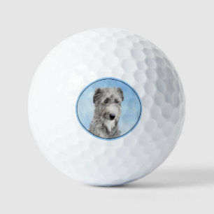 Balles De Golf Peinture Scottish Deerhound - Chien Original Migno