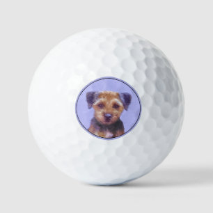 Balles De Golf Peinture sur la frontière de Terrier - jolie art o