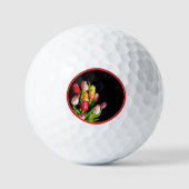 Balles De Golf Peinture Tulip - Art Fleur original (Recto)