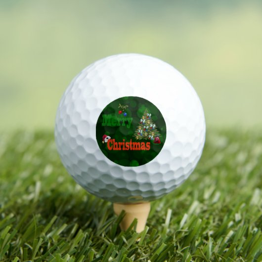 Balles De Golf Pelouse Bowles, Christmas Golf Balls (T-shirt Insitu)