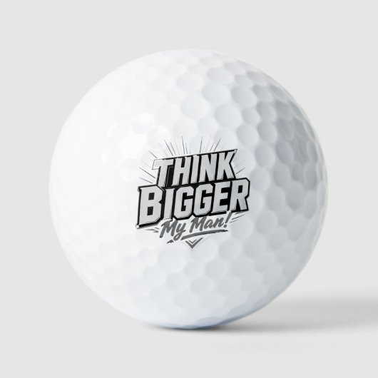 Balles De Golf Pensez plus grand – Conception de mentalité de cro (Recto)
