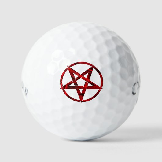 Balles De Golf Pentagram Red Devil (Recto)
