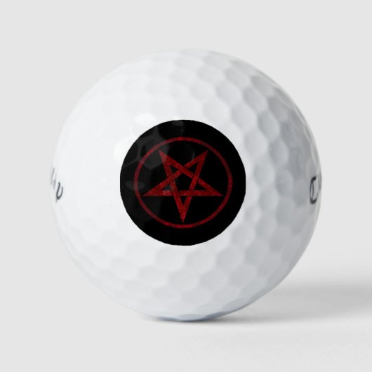 Balles De Golf Pentagramme du Diable Rouge (Devant)