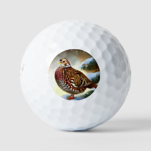 Balles De Golf Perdrix de Noël (1) (Devant)