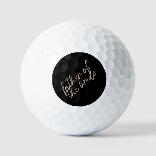 Balles De Golf Père moderne de la mariée | Beige + noir (Recto)