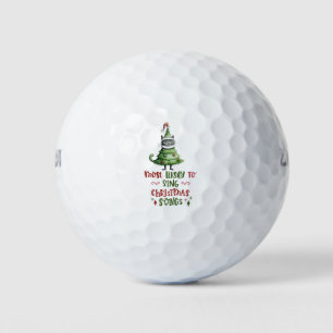 Balles De Golf Père Noël Chat très probablement chanter Noël Chan