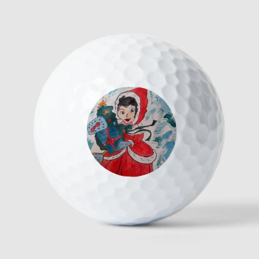 Balles De Golf Père Noël Helper Christmas (Recto)