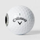 Balles De Golf Perle noir et blanc monogramme (Logo)
