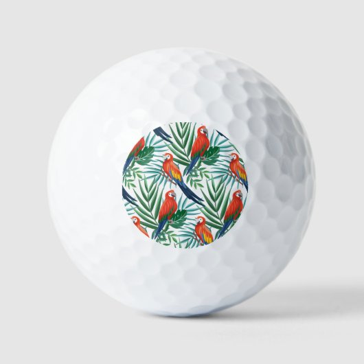 Balles De Golf Perroquets tropicaux : Palmier luxuriant sans tran (Recto)