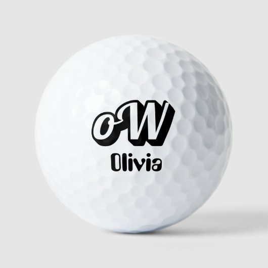 Balles De Golf Personalize Monogram Name  (Recto)