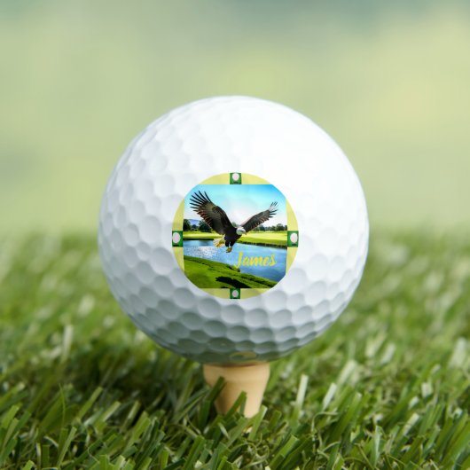 Balles De Golf Personalized Bald Eagle (T-shirt Insitu)
