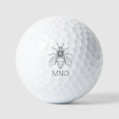 Balles De Golf Personalized Bee Monogram Golf Ball (Recto)