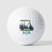 Balles De Golf Personalized Cart Custom Golfer 3 Initial Monogram (Recto)